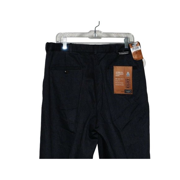Haggar Work to Weekend Pants 35 Unhemmed Tag 36 Grey Expandable Waist NEW - Picture 6 of 9
